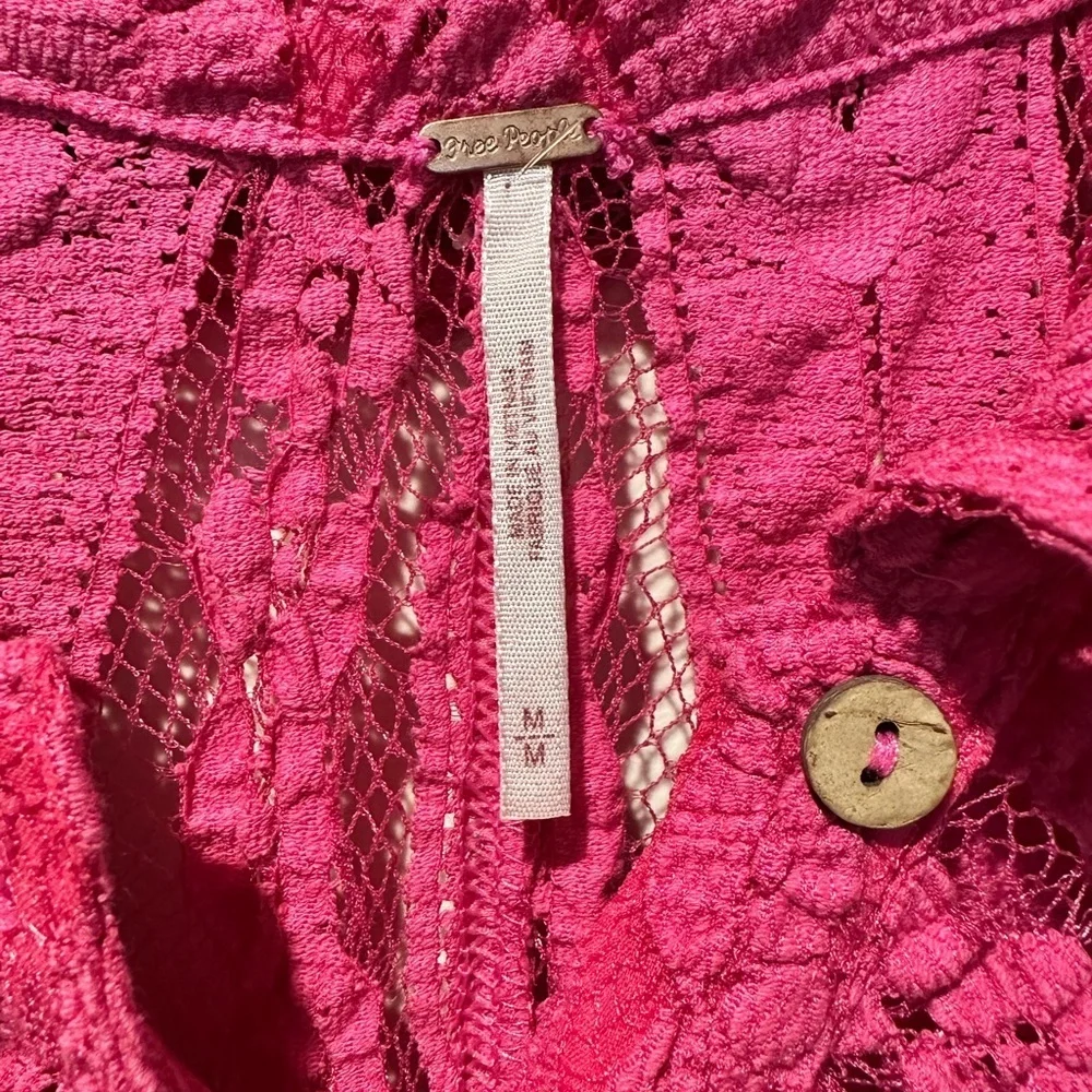 New Free People Shayla Lace Boho Mini Dress - Picture 11 of 14